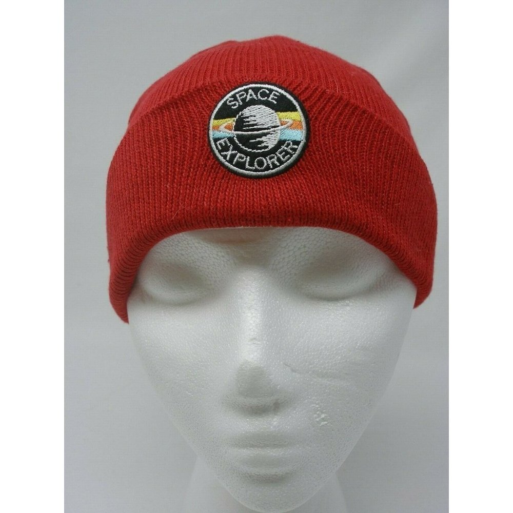 Space Explorer Red Beanie (kids youth)